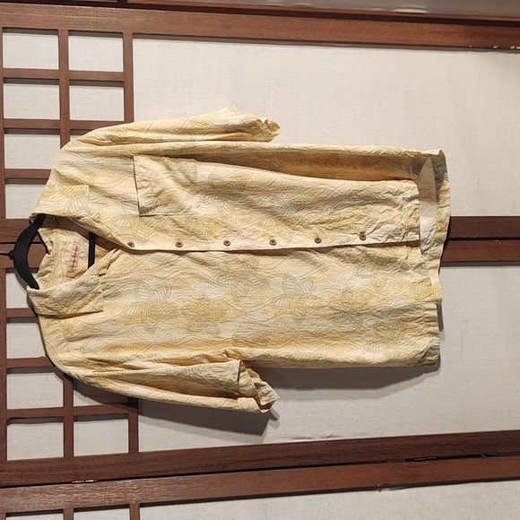 Tommy Bahama Green Hawaiian Floral Silk Shirt Sz L - Picture 1 of 10